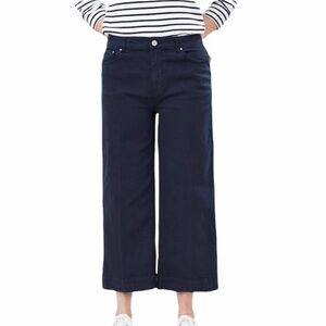 Joules Connie Eco Wash in Dark Navy Wide Leg Crop Denim Jeans Womens Size 6 NEW
